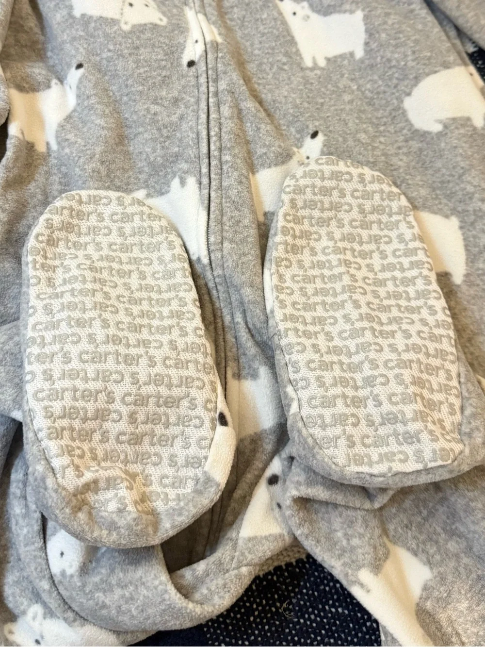 LOT OF 2 Carters Fleece Sleepers Pajamas Toddler Boys 3T